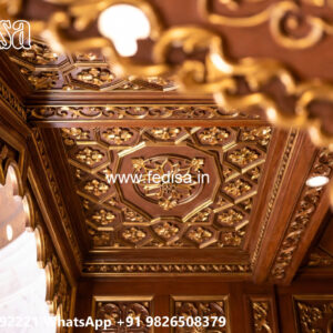 Wooden Classic Ceiling Design Gypsum False Ceiling Design No-9948