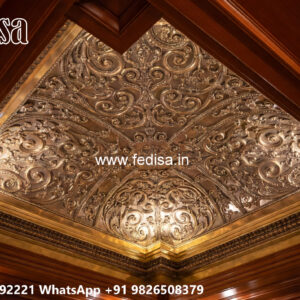 Wooden Classic Ceiling Design Simple Pop Design New No-9950