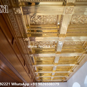 Wooden Classic Ceiling Design Best Pop Design For Hall No-9956