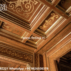 Wooden Classic Ceiling Design Simple Pop Design For Hall No-9959