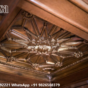 Wooden Classic Ceiling Design Bedroom Pop Design 2026 No-9973
