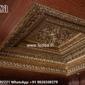 Wooden Classic Ceiling Design Pop Plus Minus Latest Design 2026 No-9974