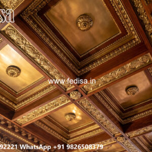 Wooden Classic Ceiling Design Bathroom Pop Design No-9982