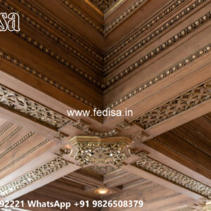 Wooden Classic Ceiling Design Best Pop Design 2026 No-9987