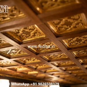 Wooden Classic Ceiling Design Hall Pop Design 2026 No-9991