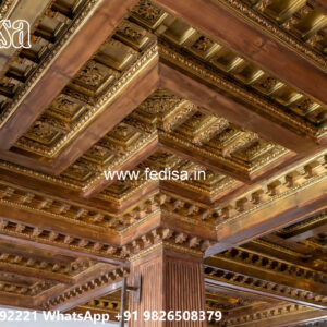 Wooden Classic Ceiling Design Pop Down Ceiling Design No-9993
