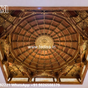 Wooden Classic Ceiling Design Plus Minus Pop Design For Hall No-10007