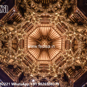 Wooden Classic Ceiling Design Tv Pop Design No-10019