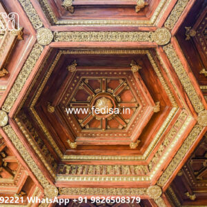 Wooden Classic Ceiling Design Pop Design For Hall 2026 No-10022