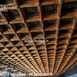 Wooden Classic Ceiling Design Pop Design Plus Minus 2026 No-10032