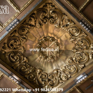 Wooden Classic Ceiling Design Latest Pop Design 2026 No-10037