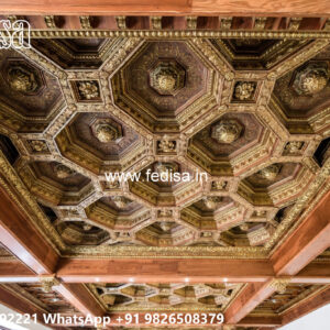 Wooden Classic Ceiling Design Balcony Pop Design No-10046