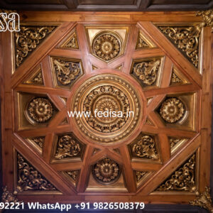 Wooden Classic Ceiling Design Sada Pop Design No-10057