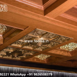 Wooden Classic Ceiling Design Simple Pop Design For Living Room No-10099