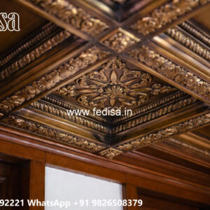 Wooden Classic Ceiling Design Pop Ceiling Design For Living Room No-10102