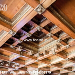 Wooden Classic Ceiling Design Pop Design For Hall 2026 No-10108