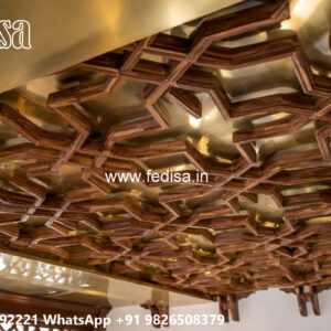 Wooden Classic Ceiling Design Top 10 Plus Minus Pop Design No-10109