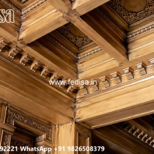 Wooden Classic Ceiling Design Pop Design For Shop No-10113