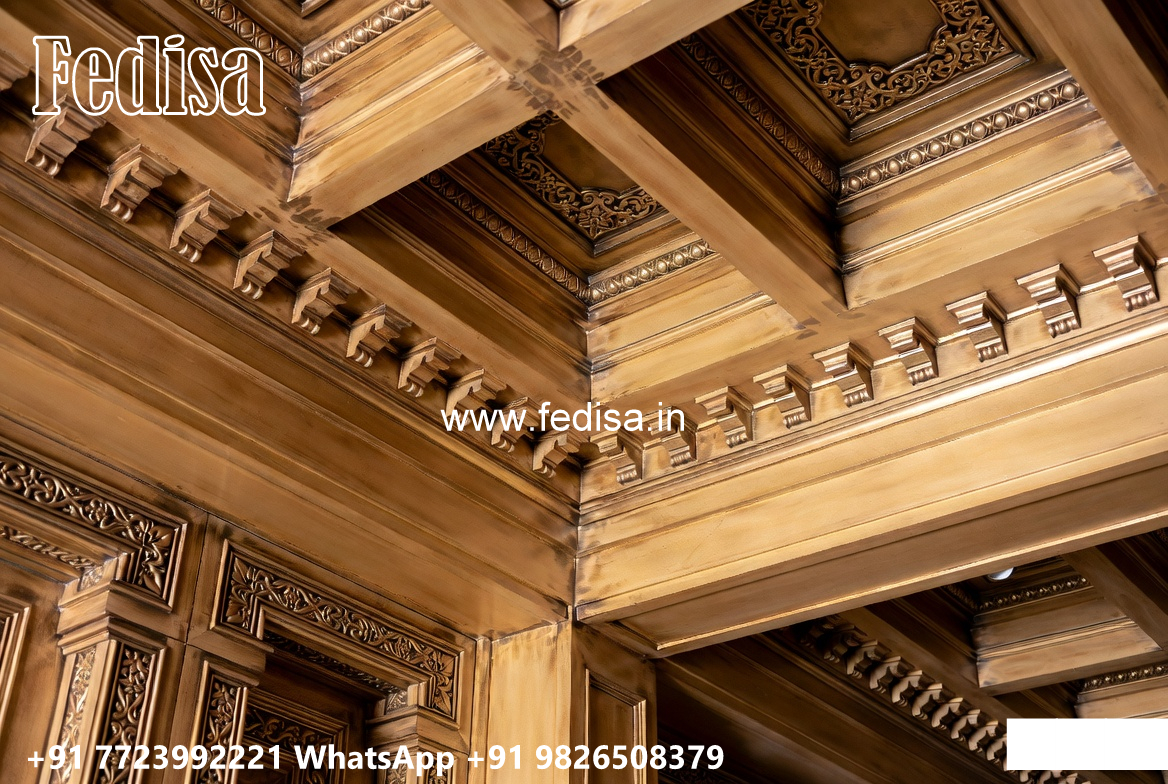 Wooden Classic Ceiling Design Pop Design For Shop No-10113