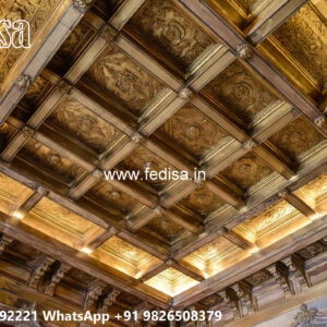 Wooden Classic Ceiling Design Gypsum Pop Design No-10117