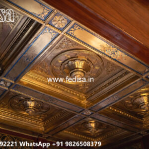 Wooden Classic Ceiling Design Minus Plus Ki Design No-10135