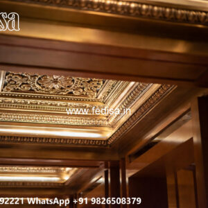 Wooden Classic Ceiling Design Ceiling Design For Hall Cement No-10136