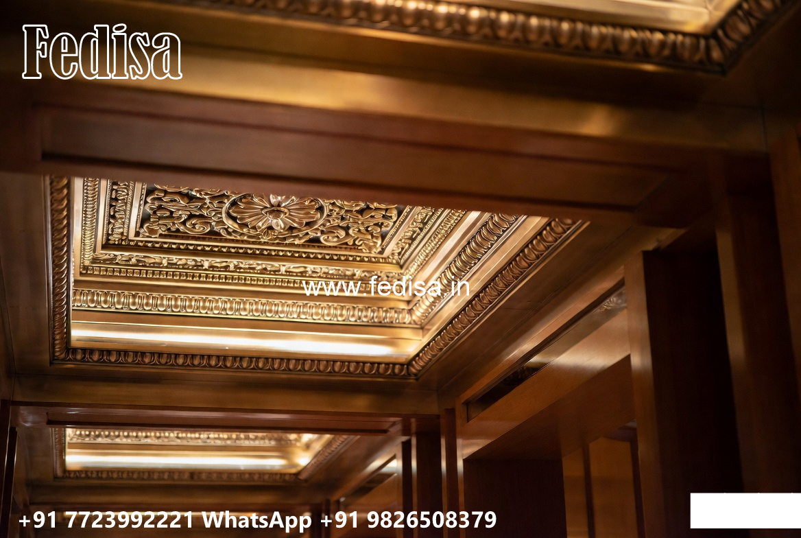 Wooden Classic Ceiling Design Ceiling Design For Hall Cement No-10136