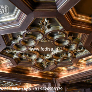 Wooden Classic Ceiling Design Pop Wall Design For Living Room No-10146