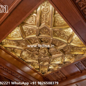 Wooden Classic Ceiling Design Square Pop Design No-10158
