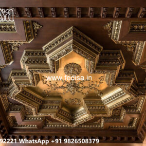 Wooden Classic Ceiling Design Pop Tv Stand Designs No-10164