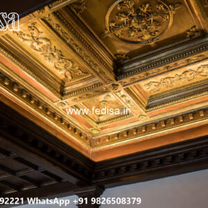 Wooden Classic Ceiling Design Side Wall Pop Design No-10175