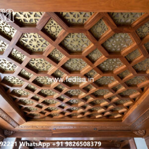 Wooden Classic Ceiling Design Pop Latest Design For Hall No-10203