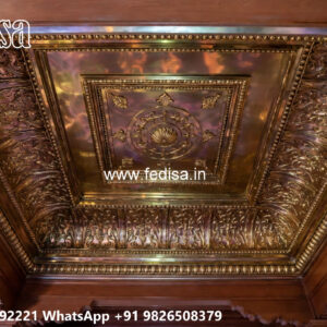 Wooden Classic Ceiling Design Pop Color Design For Bedroom No-10213