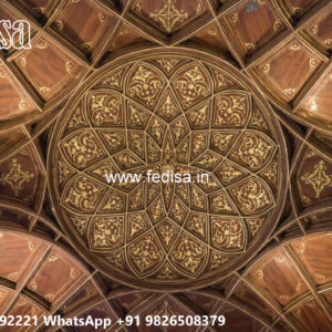 Wooden Classic Ceiling Design Latest Plus Minus Pop Design For Lobby No-10217