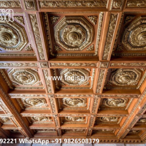 Wooden Classic Ceiling Design Pop Flower Design Color No-10230