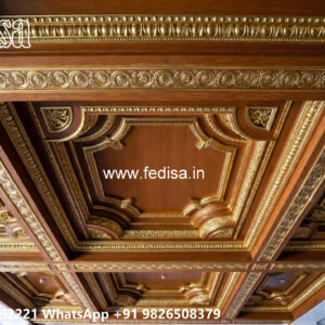 Wooden Classic Ceiling Design Latest False Ceiling Design For Hall No-10238