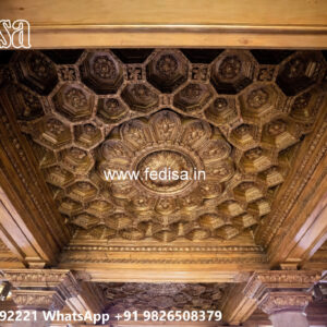 Wooden Classic Ceiling Design Kitchen Pop Plus Minus Design No-10240