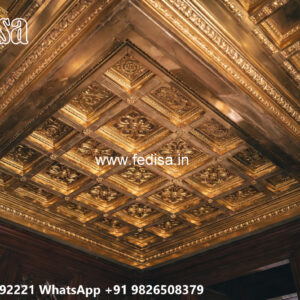 Wooden Classic Ceiling Design Pop Design For Porch Area No-10241