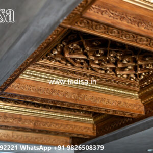 Wooden Classic Ceiling Design Simple Pop Design For Tv Wall No-10247