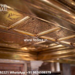 Wooden Classic Ceiling Design Two Fan False Ceiling Design No-10250