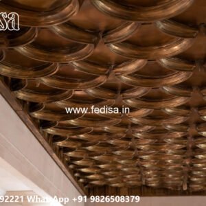 Wooden Classic Ceiling Design Pop Tv Unit Design No-10271