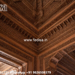 Wooden Classic Ceiling Design Cement Pop Design Plus Minus No-10276