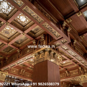 Wooden Classic Ceiling Design Two Fan Ceiling Design No-10290