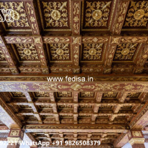 Wooden Classic Ceiling Design Bedroom Design Pop No-10296