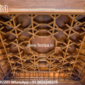 Wooden Classic Ceiling Design Pop Jali Design No-10297