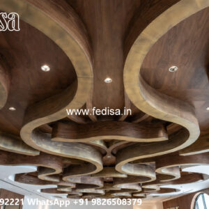 Wooden Classic Ceiling Design Pop Design Wallpaper No-10314