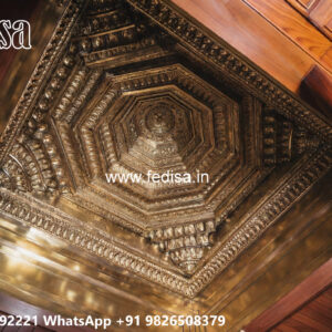Wooden Classic Ceiling Design Pop Minus Plus Ki Design No-10316