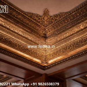 Wooden Classic Ceiling Design Ceiling Flower Design Paint No-10317