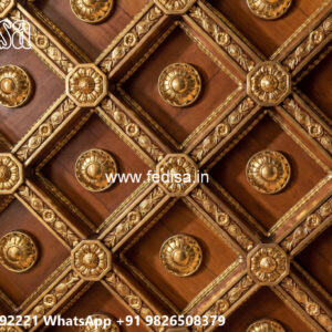 Wooden Classic Ceiling Design Pop Wall Panel Design No-10320