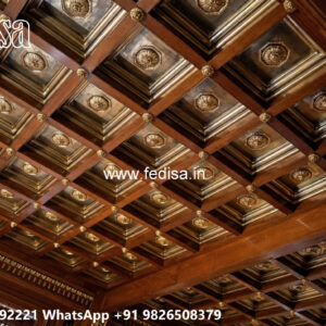 Wooden Classic Ceiling Design Pop Fosiling Design No-10325